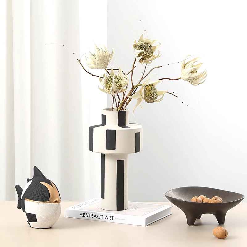 Black And White Themed Vase