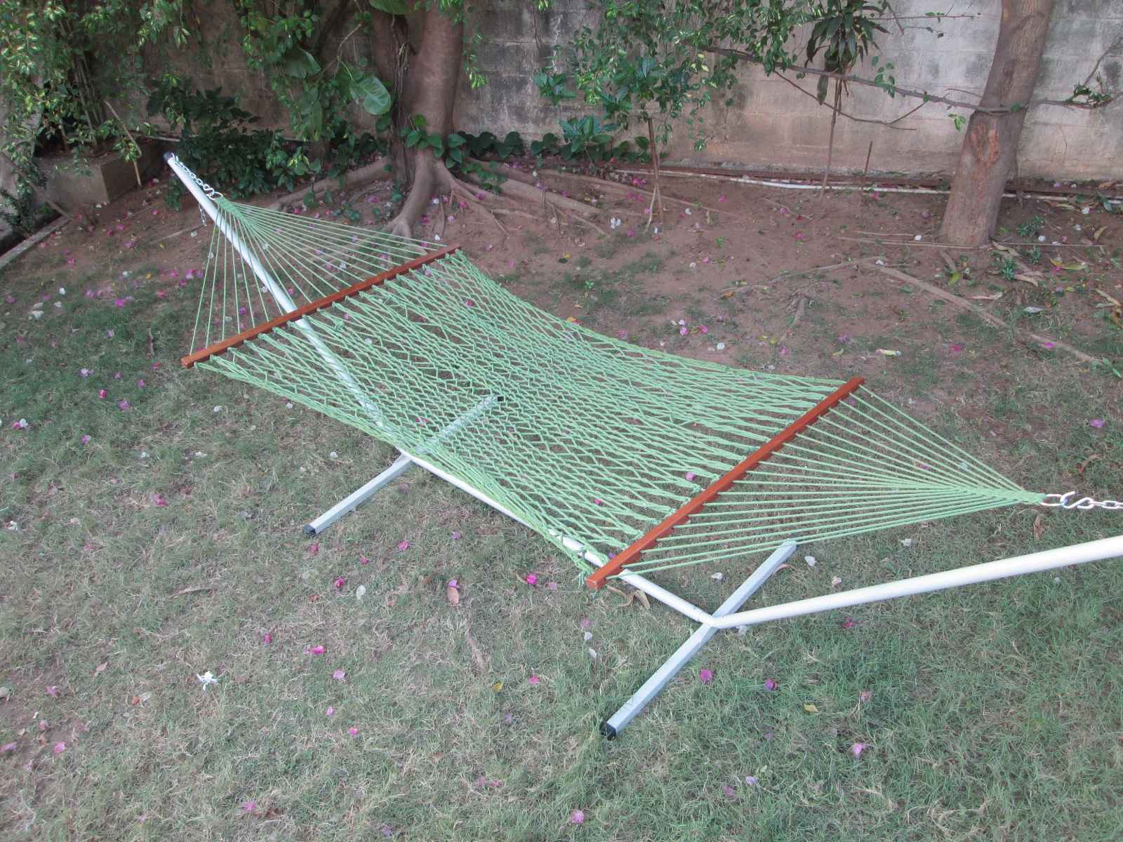 Hangit Double XL Outdoor UV resistant Green Rope Hammock