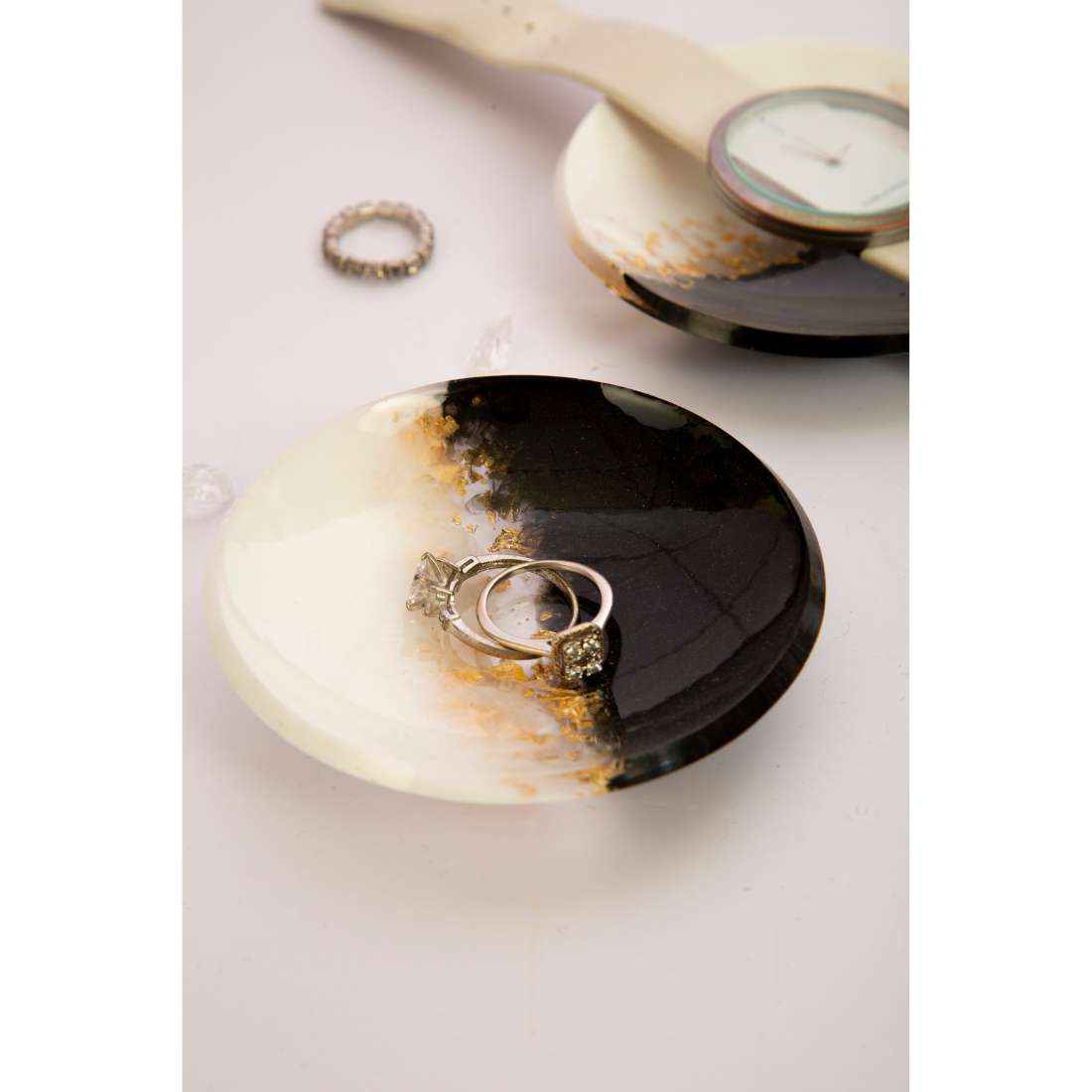 Pebble Trinket Aesthetic Resin Art Jewellery Bowl