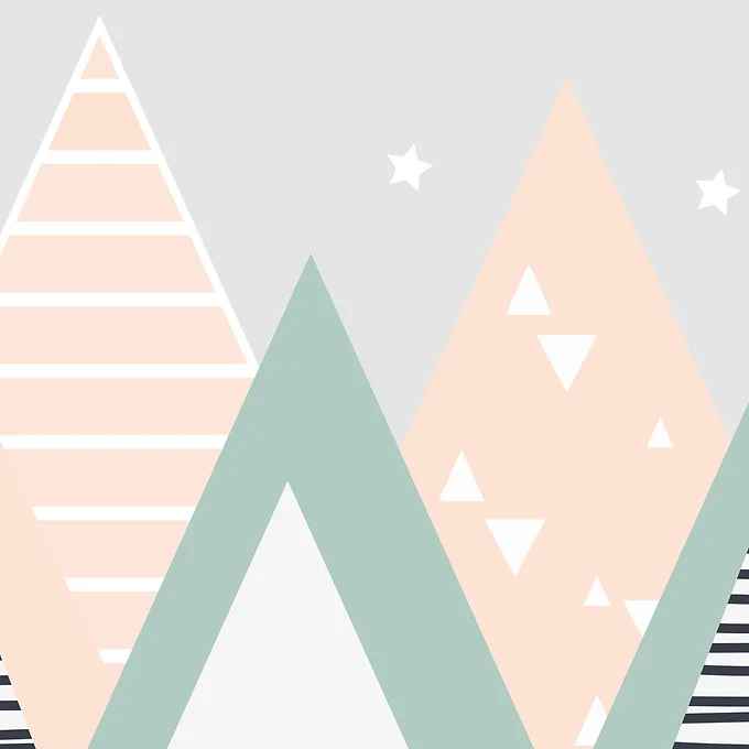 Cute Mountains Wallpaper for Kids Room