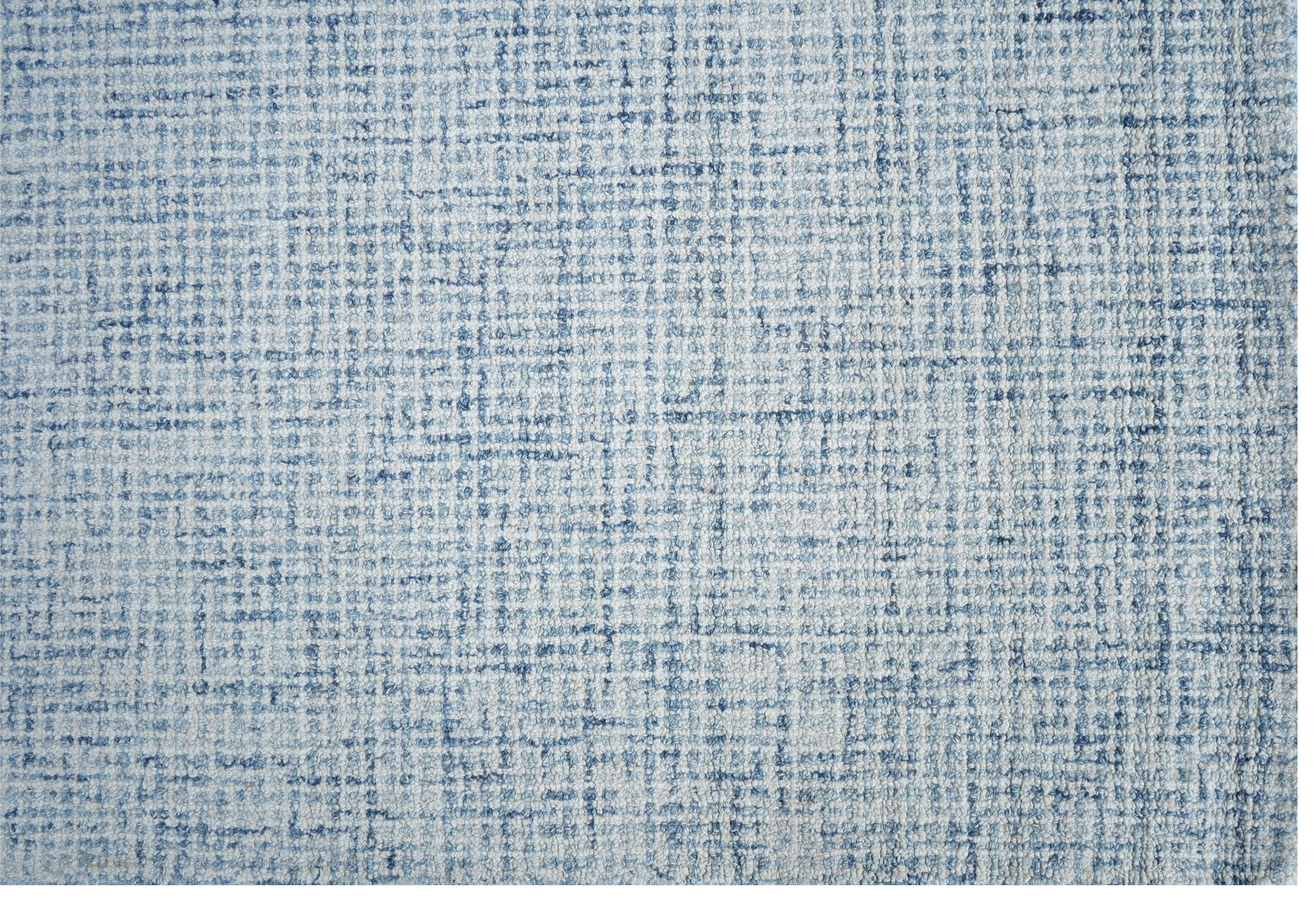 BLUE SQUARE BLOCK RUG