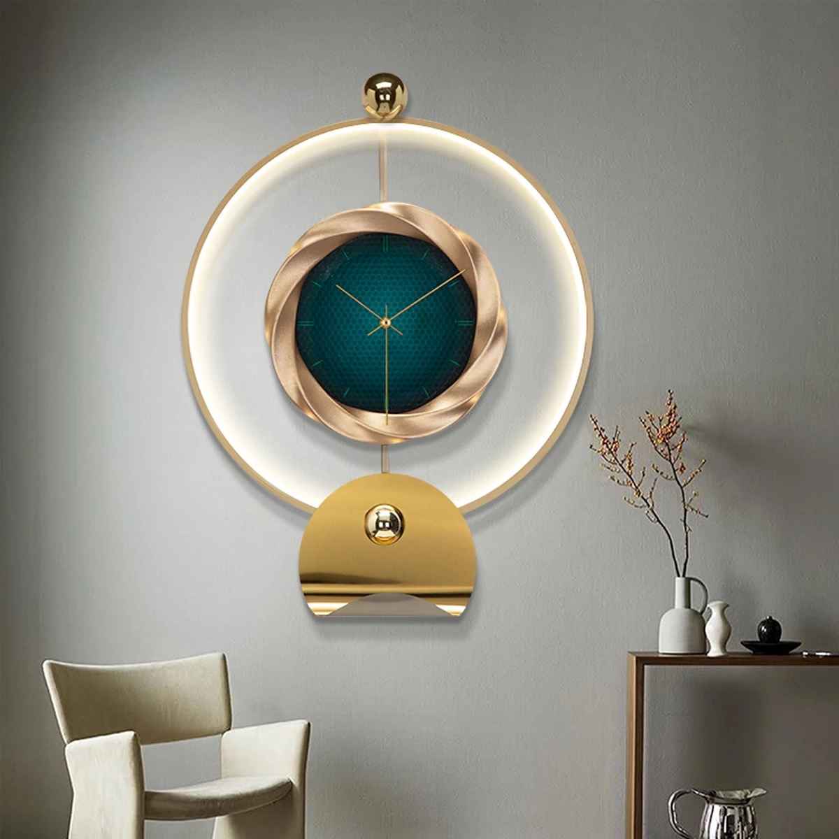 Auric Metal Wall Clock