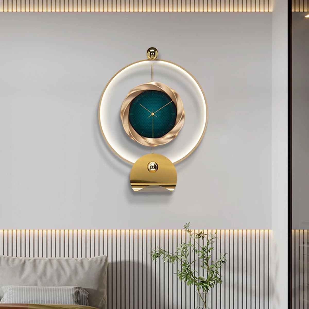 Auric Metal Wall Clock