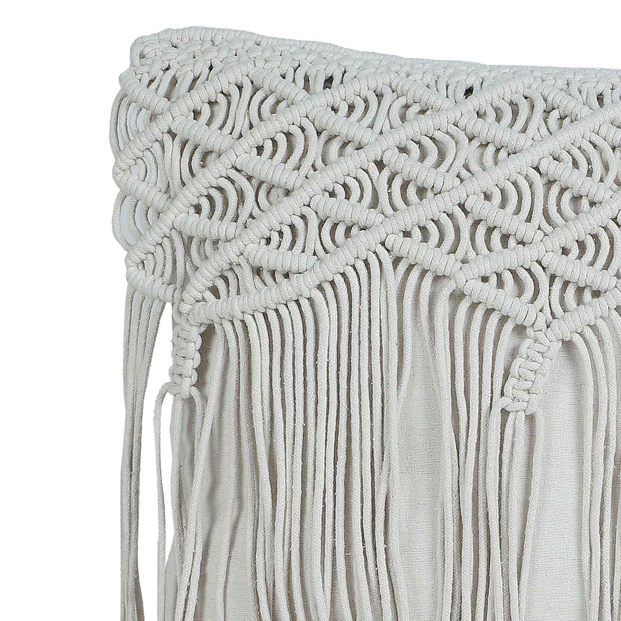 Kaahira Macrame Cushion Cover White