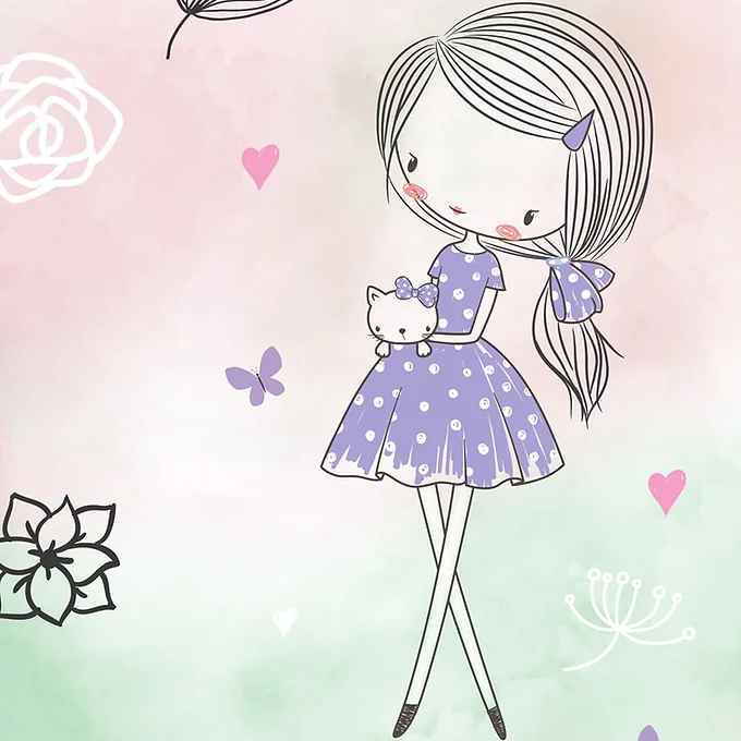 Customised Fairies Wallpaper Theme for Girls Room