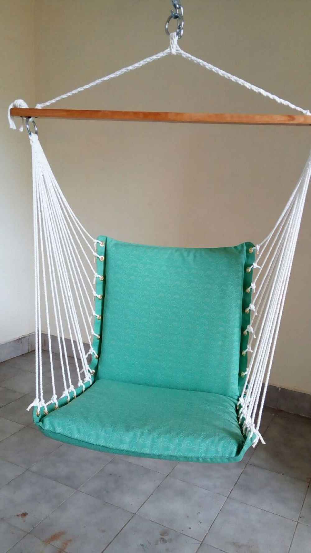 Hangit Premium Cushioned swing chair-Royal Green