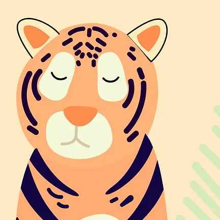 Jungle Theme Tiger Wallpaper