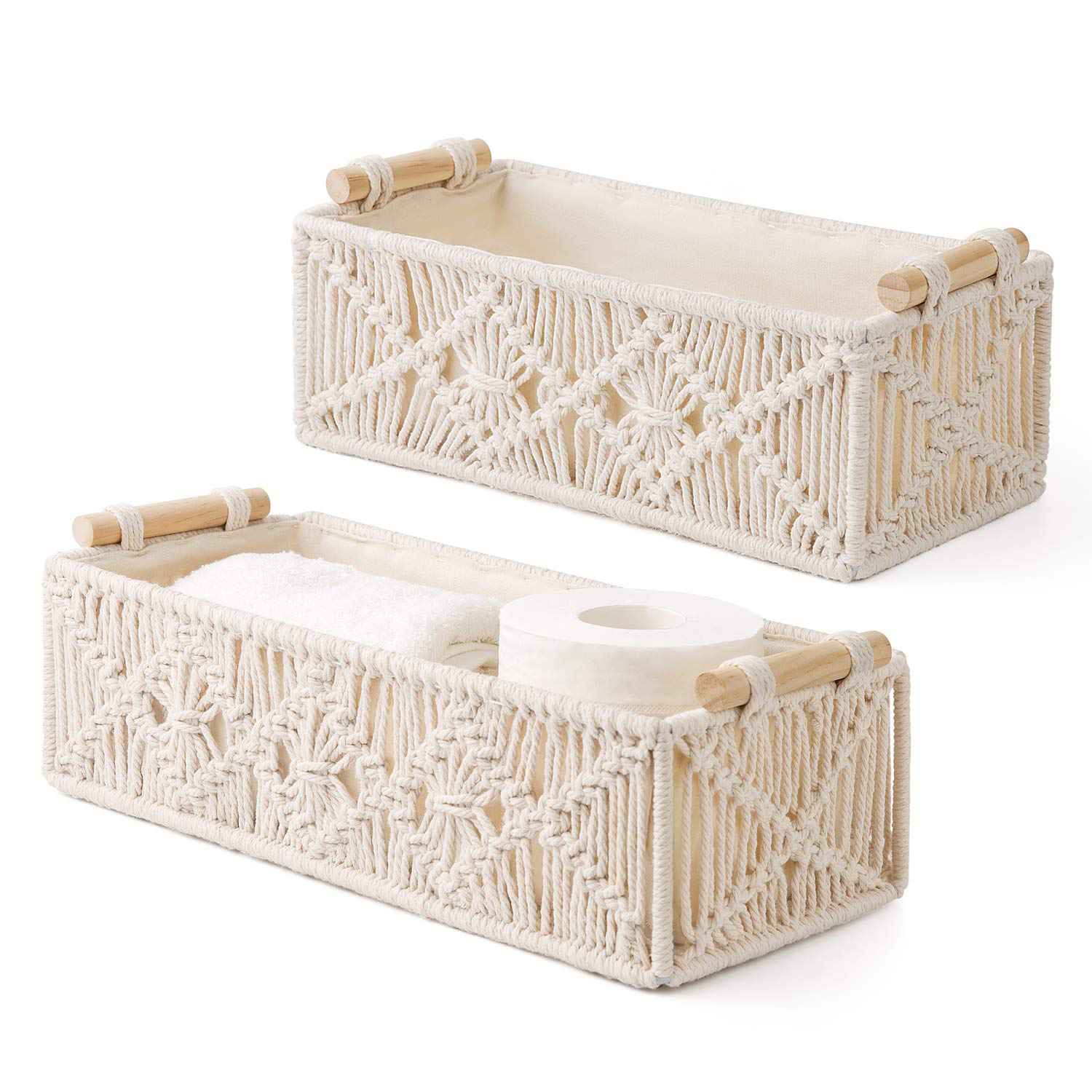 Kaahira Macrame Basket Set of 2