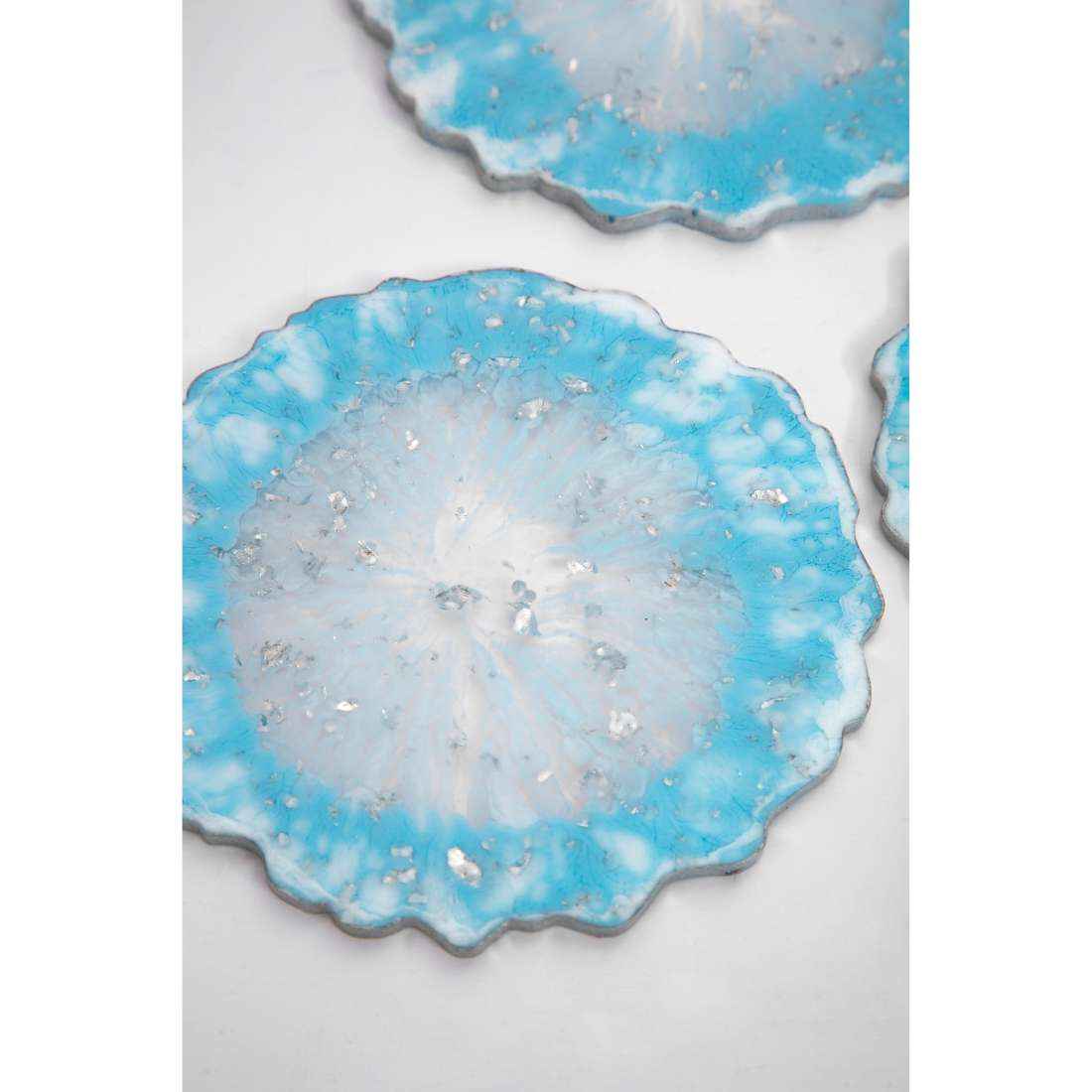 Celeste Aesthetic Resin Art Round Coasters