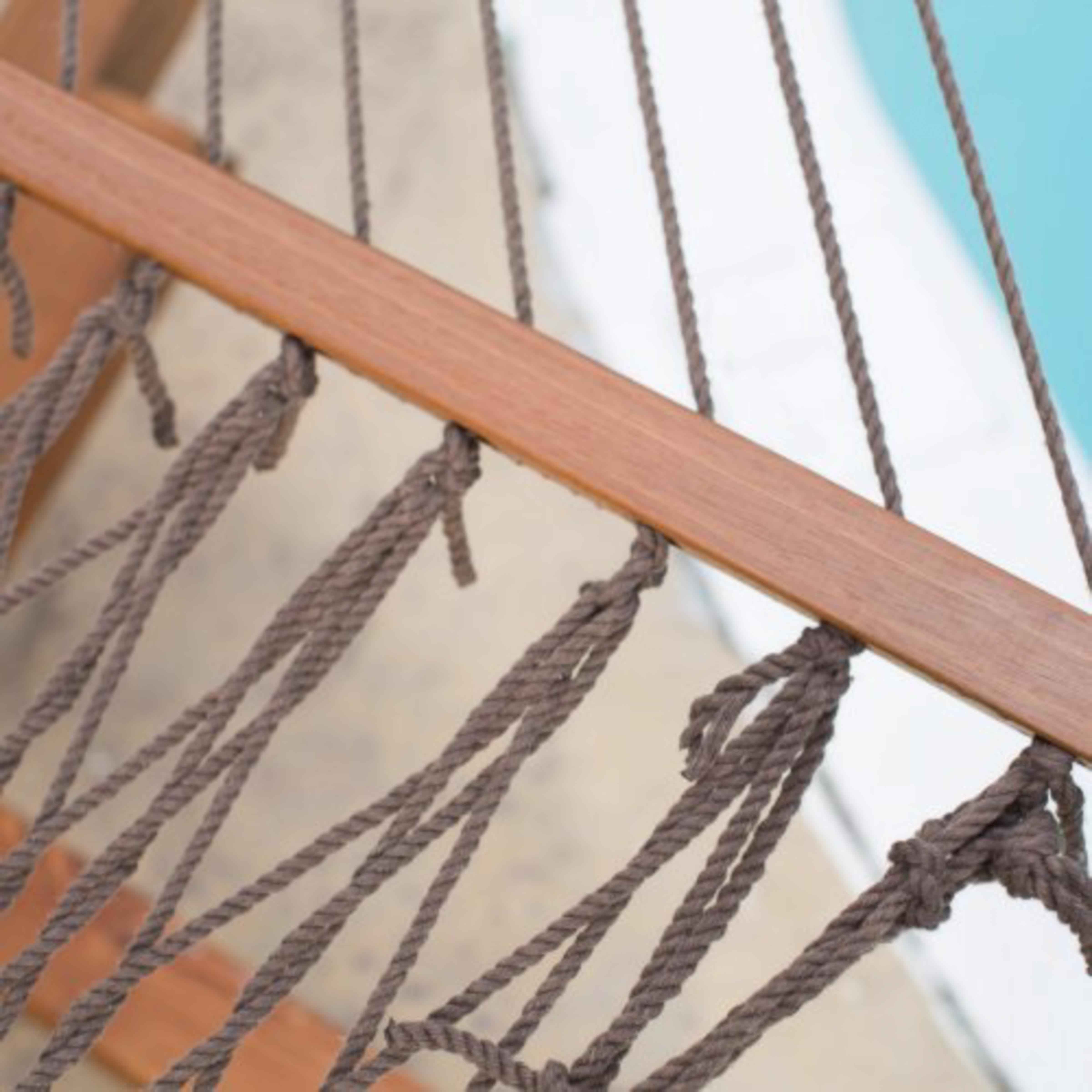 Hangit Single Cotton Rope Hammock with bars