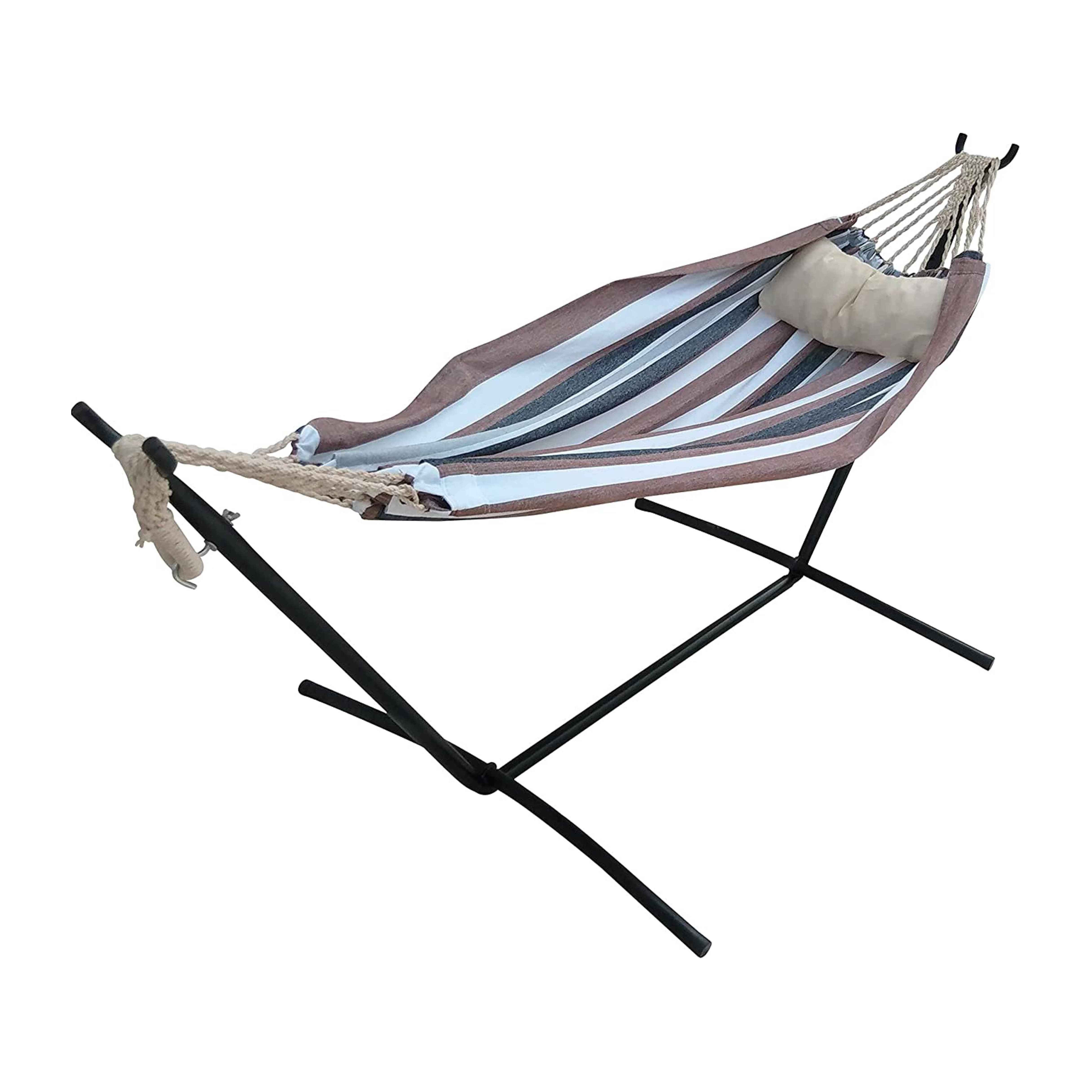 Hangit Ocean blue extra wide Brazilian Canvas Hammock in a bag