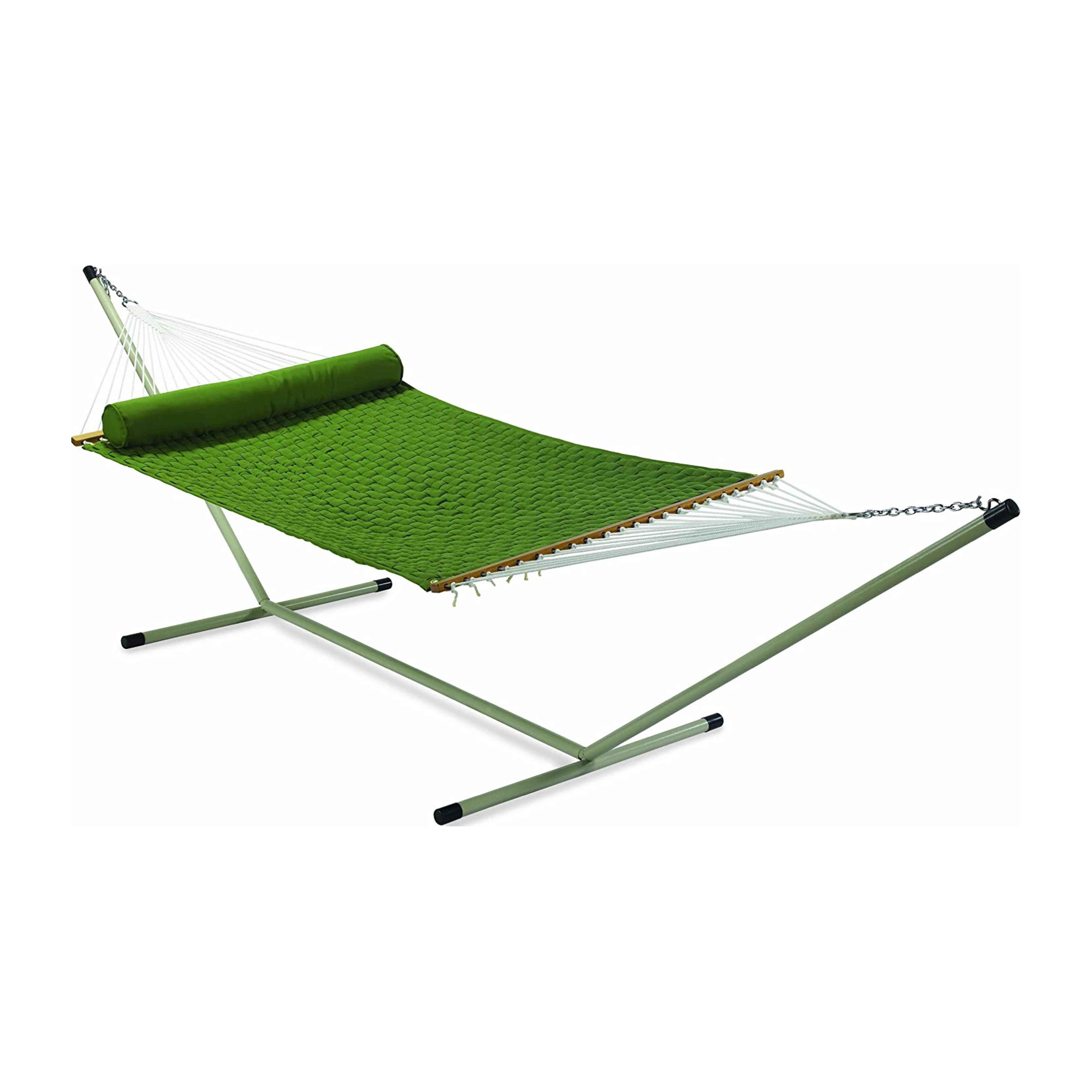 Hangit Garden Green extra wide Brazilian Canvas Hammock in a bag