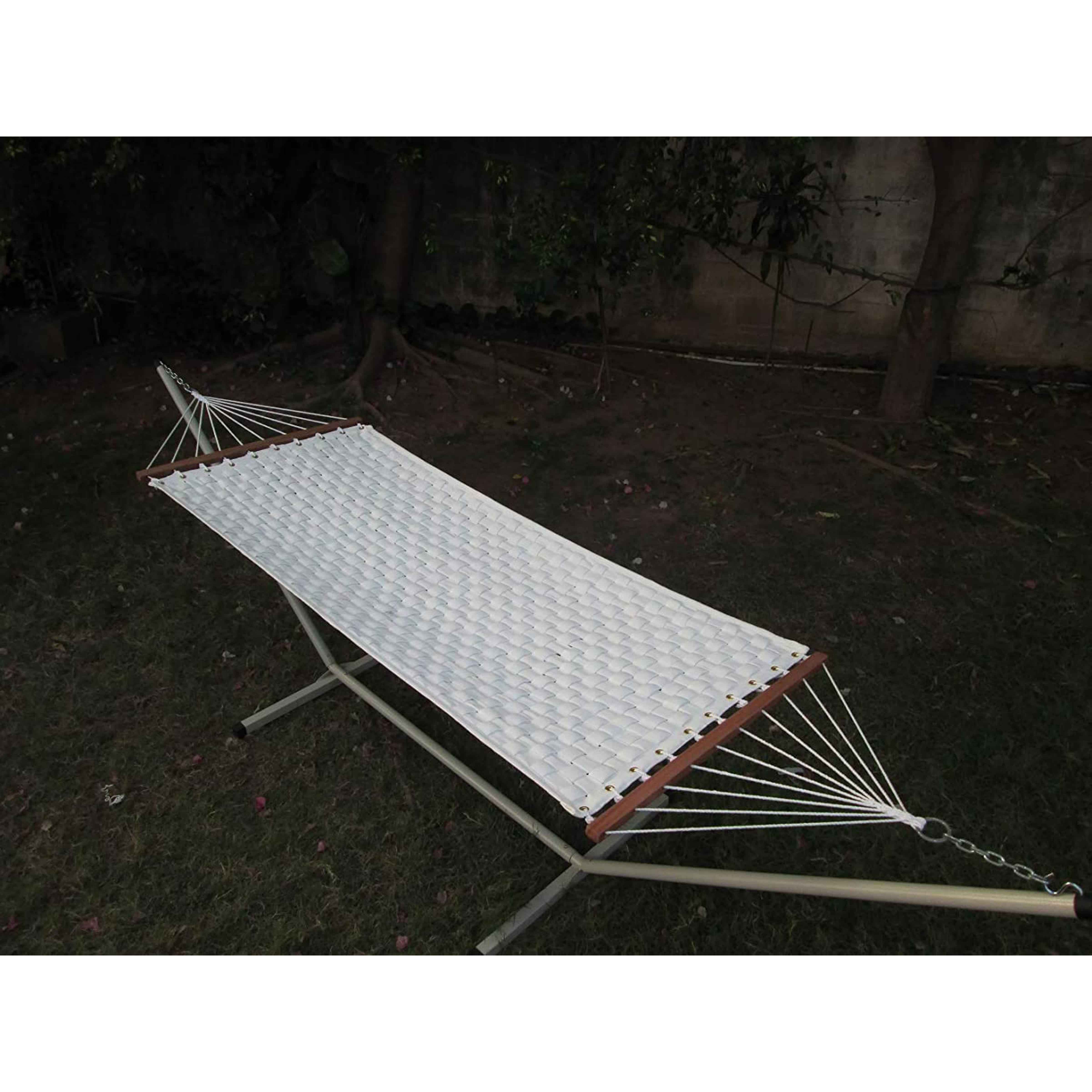 Hangit Single UV resistant White Red Rope Hammock