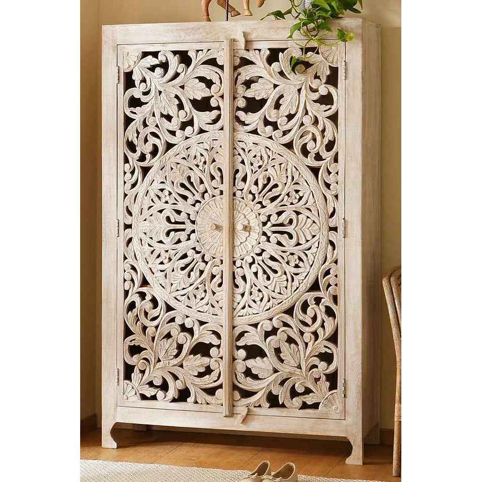 The Samode Carved Rustic Armoire