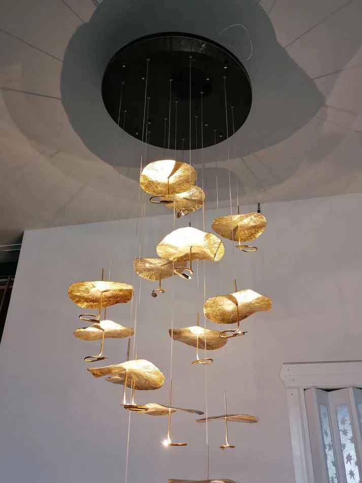 Modern Lotus Leaf Led Chandelier