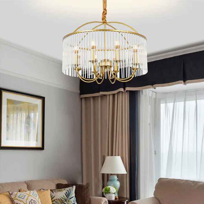 Gold K9 Crystal Chandelier