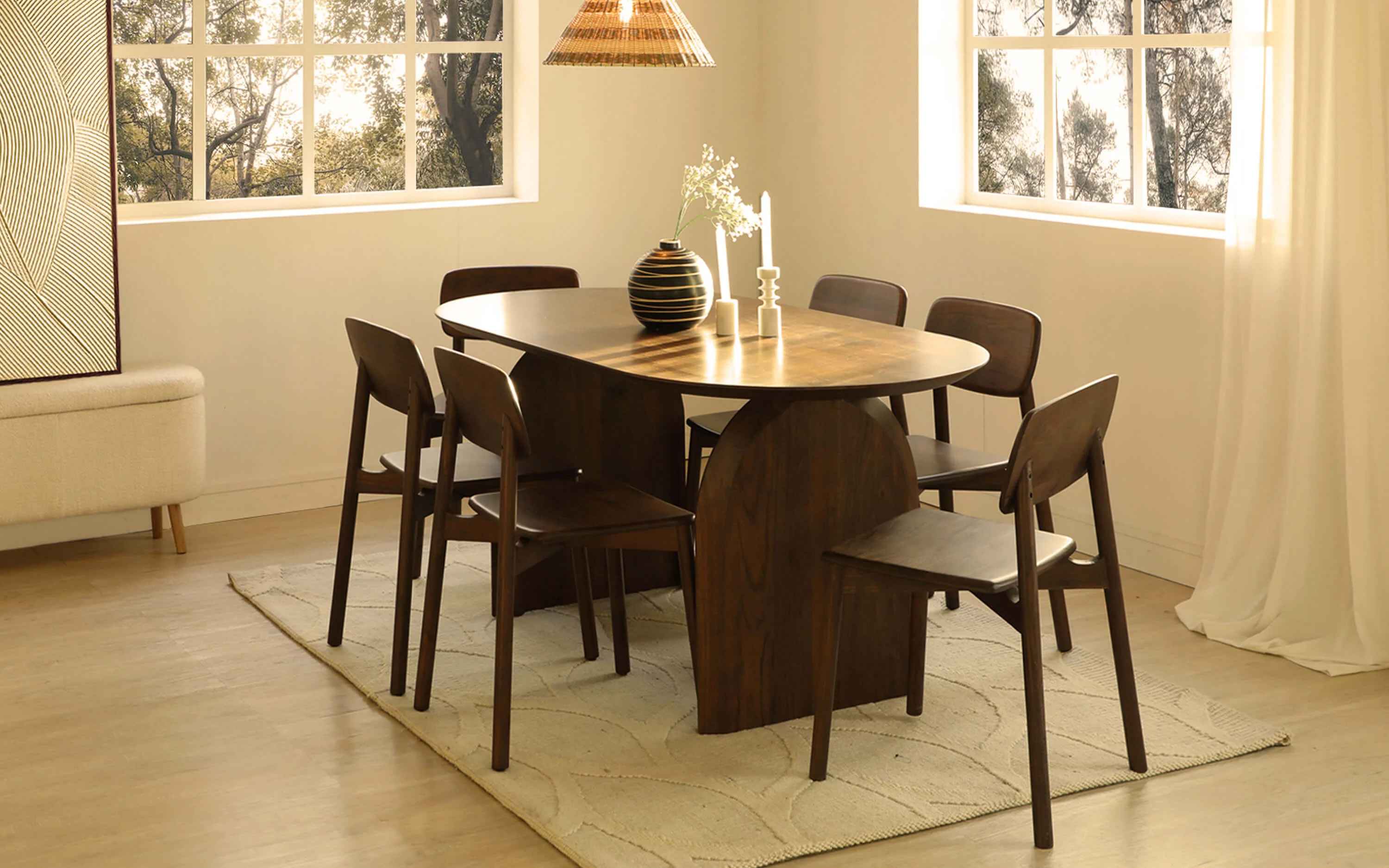 Emiko Dining Table With 6 Chairs