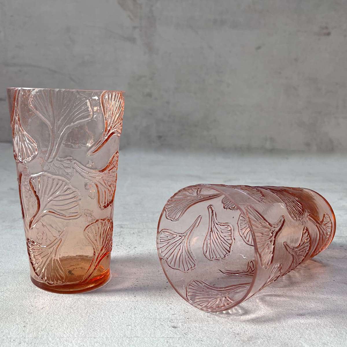 Perry Peach Dragonfly Drinking Glass (Set of 2)