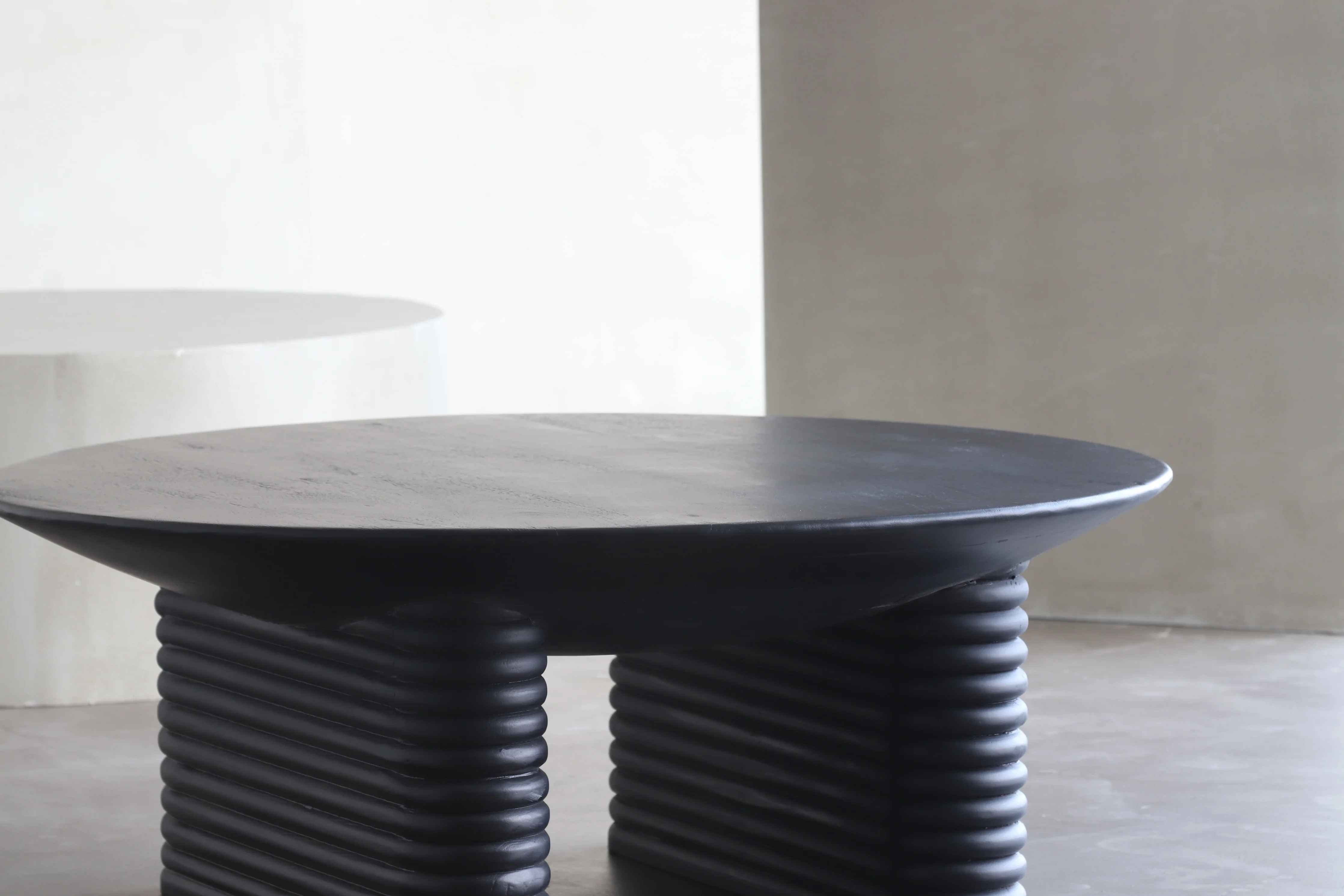 Ribbed Coffee Table Black