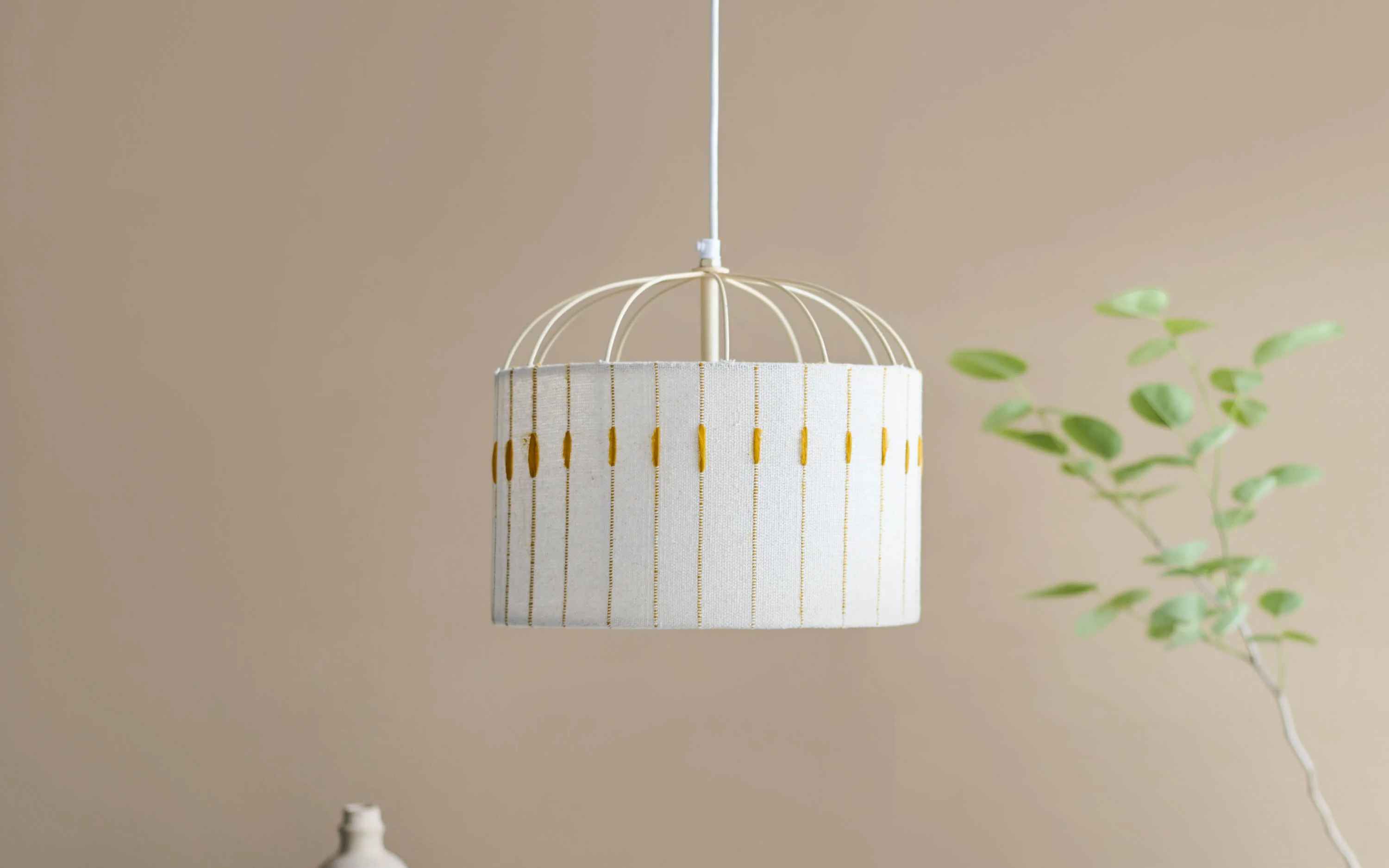 Antz Hanging Lamp Drum Mustard