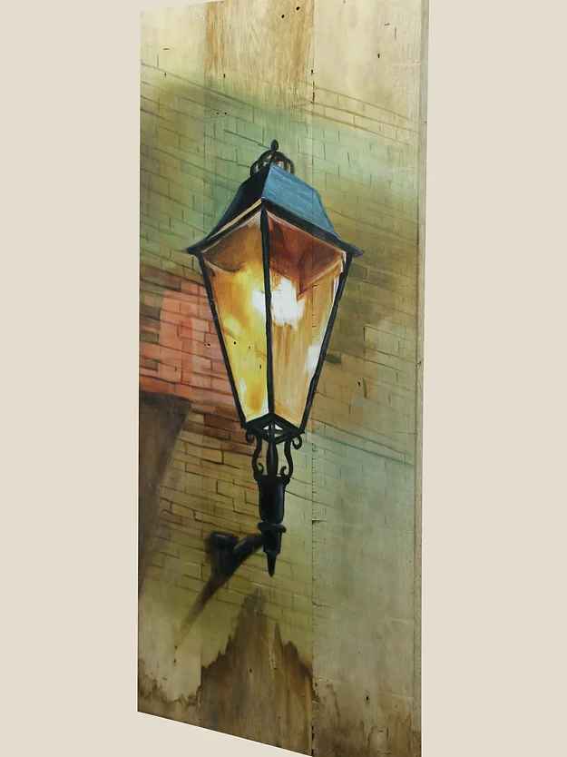 Old Street Lamp Painting