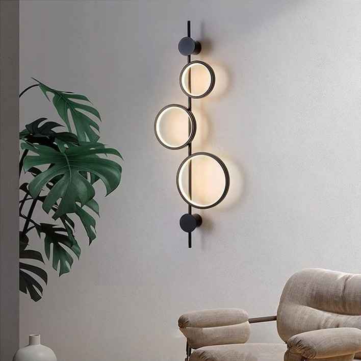 Black Circle Wall Light