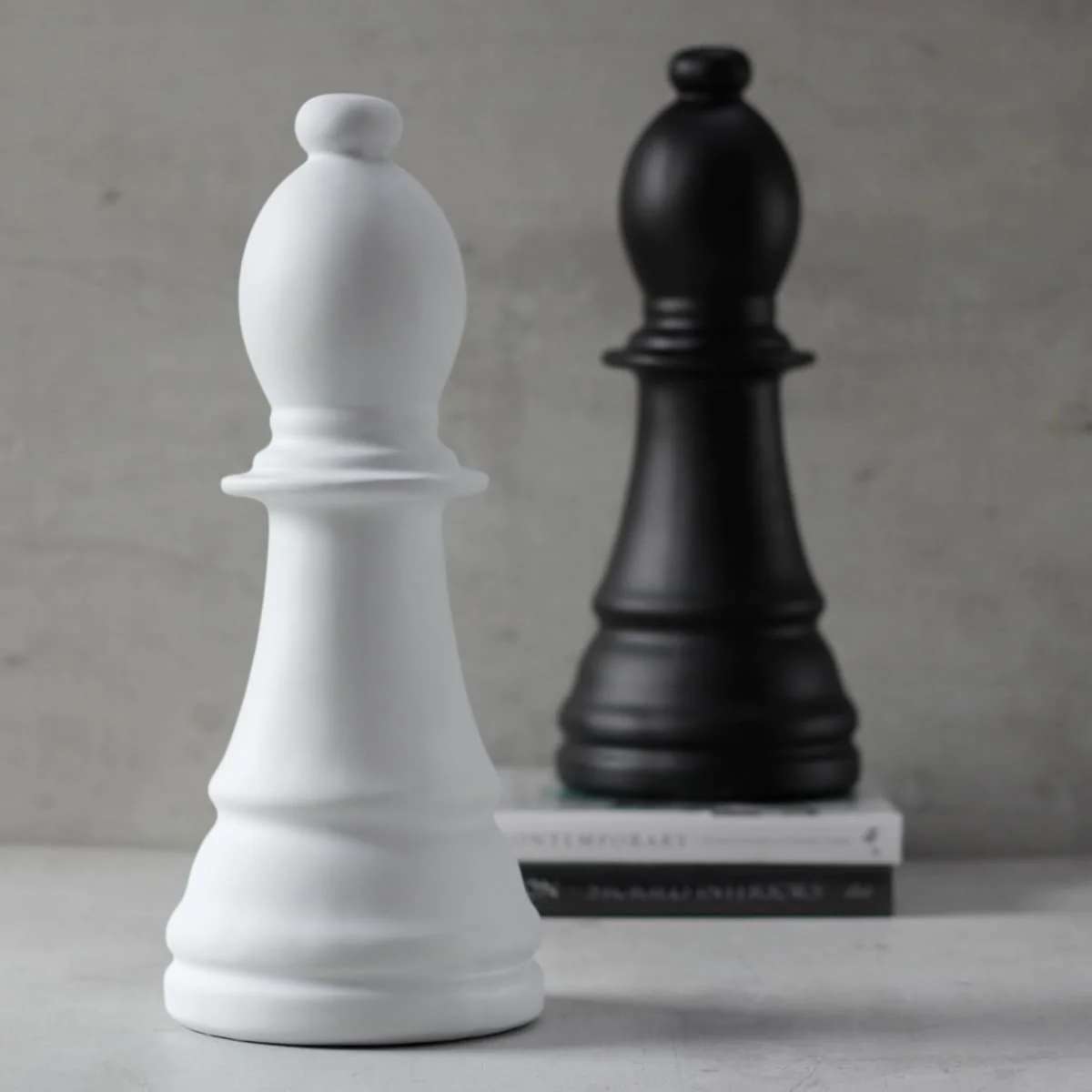 Chess Bishop Sculpture - White