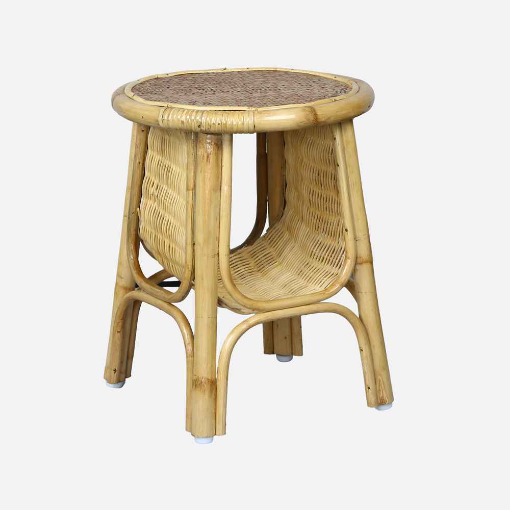 C-Type Rattan Accent Table