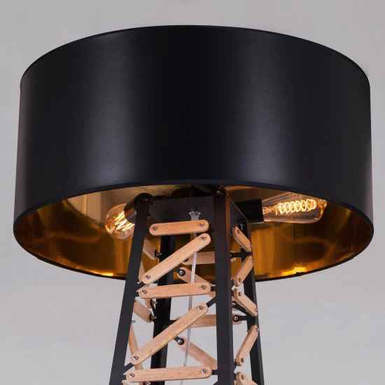 Black Finish Floor Standing Lamp