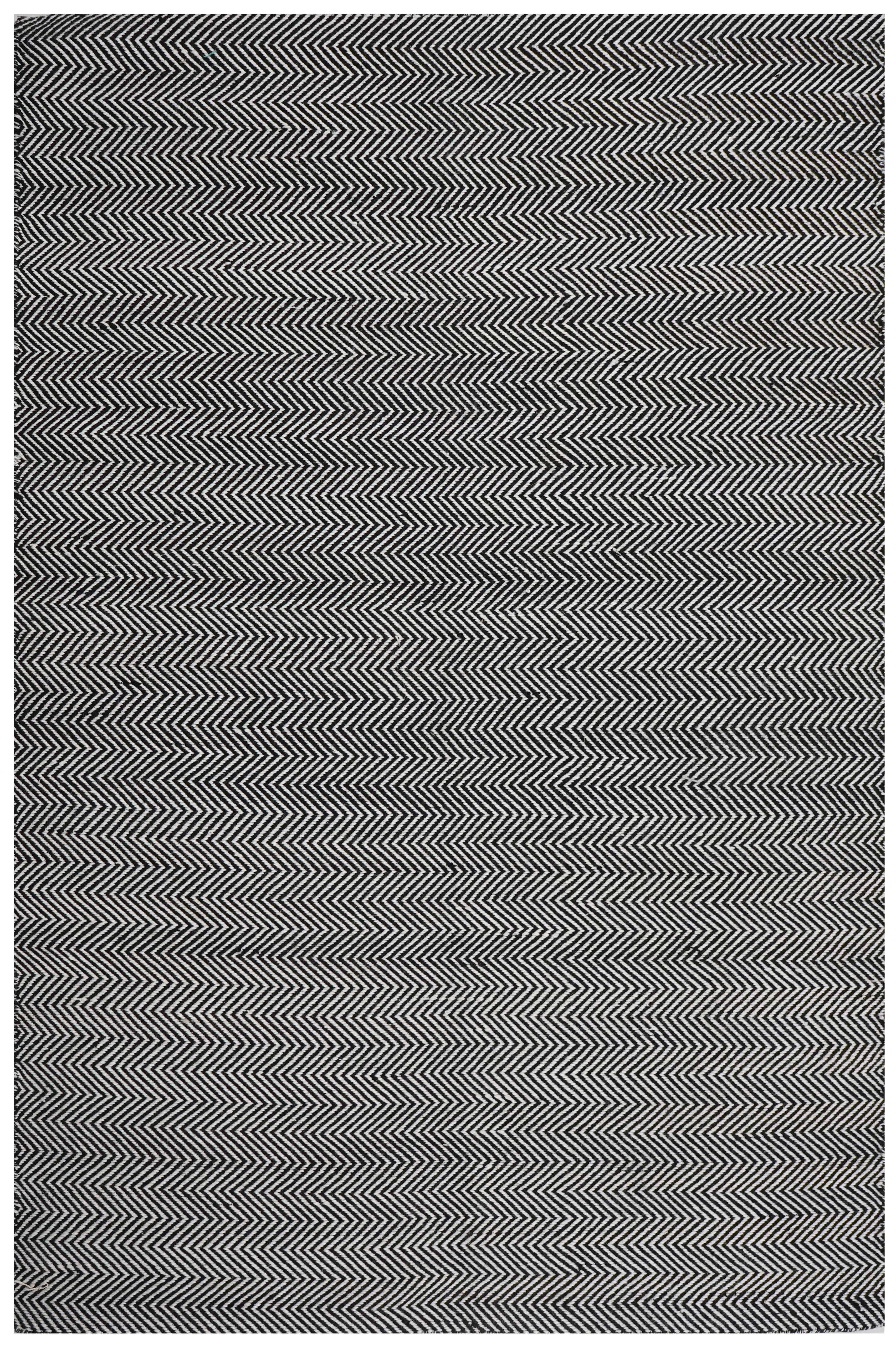 BLACK BROWN CROSS LINES RUG