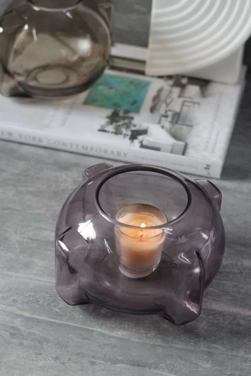 Sigurd Plum Candle Holder