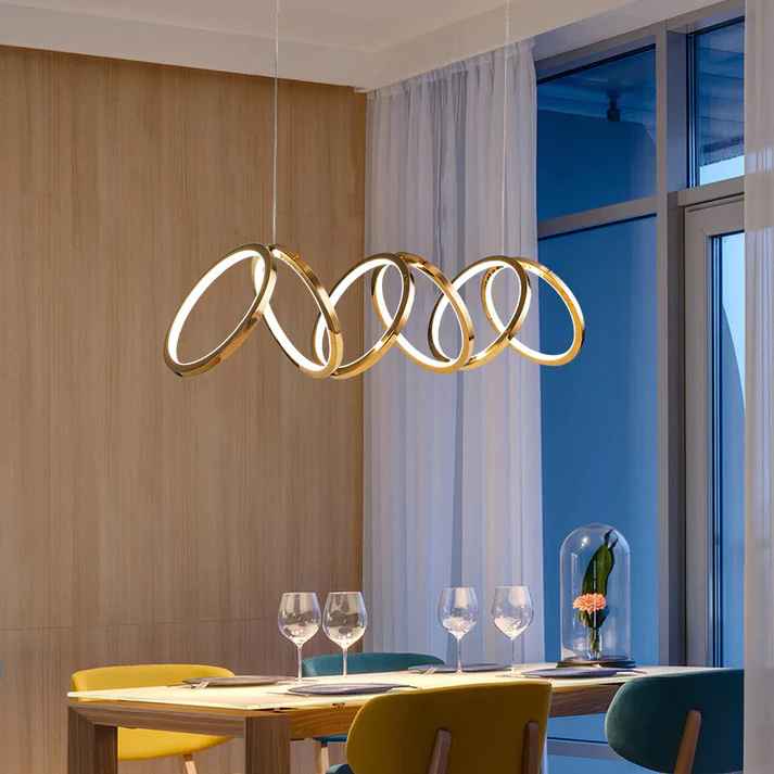 Ring Metal Modern Led Chandelier