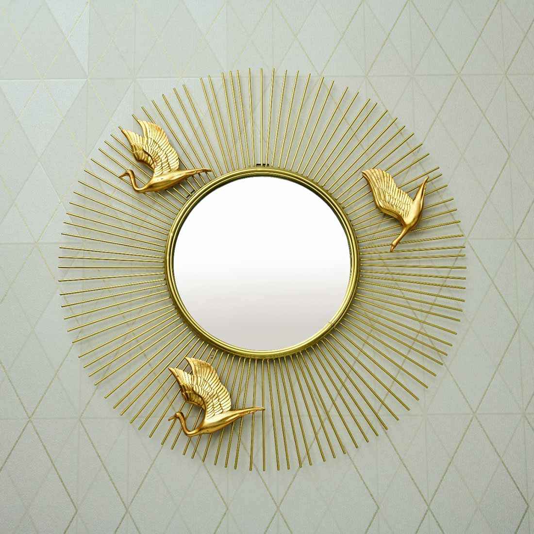 Wrought Iron Sun Shaped Mirror