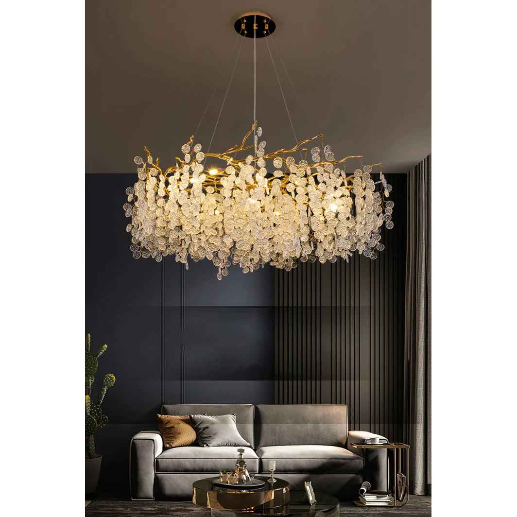 Long Crystal Led Chandelier