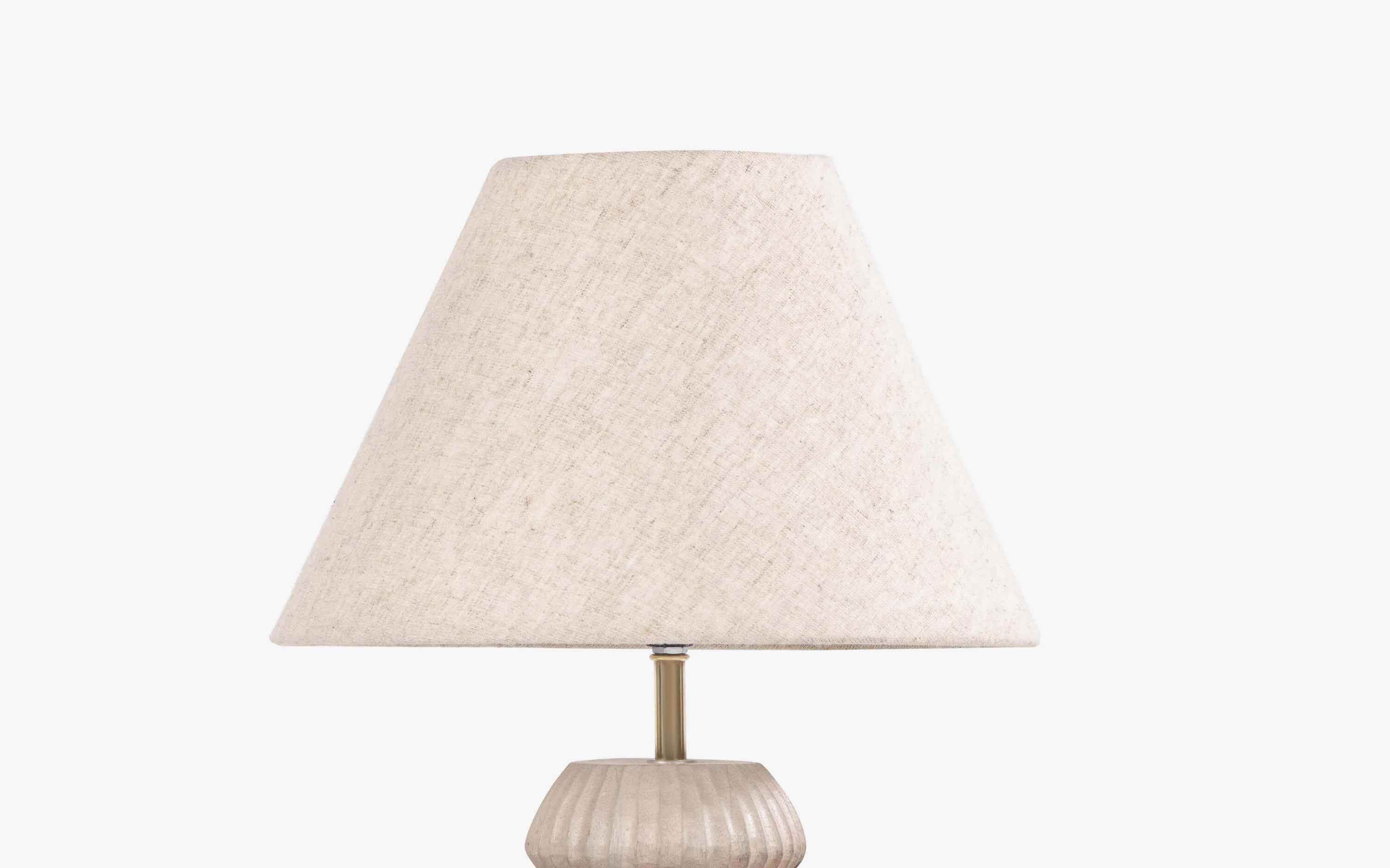 Rib Grey Table Lamp