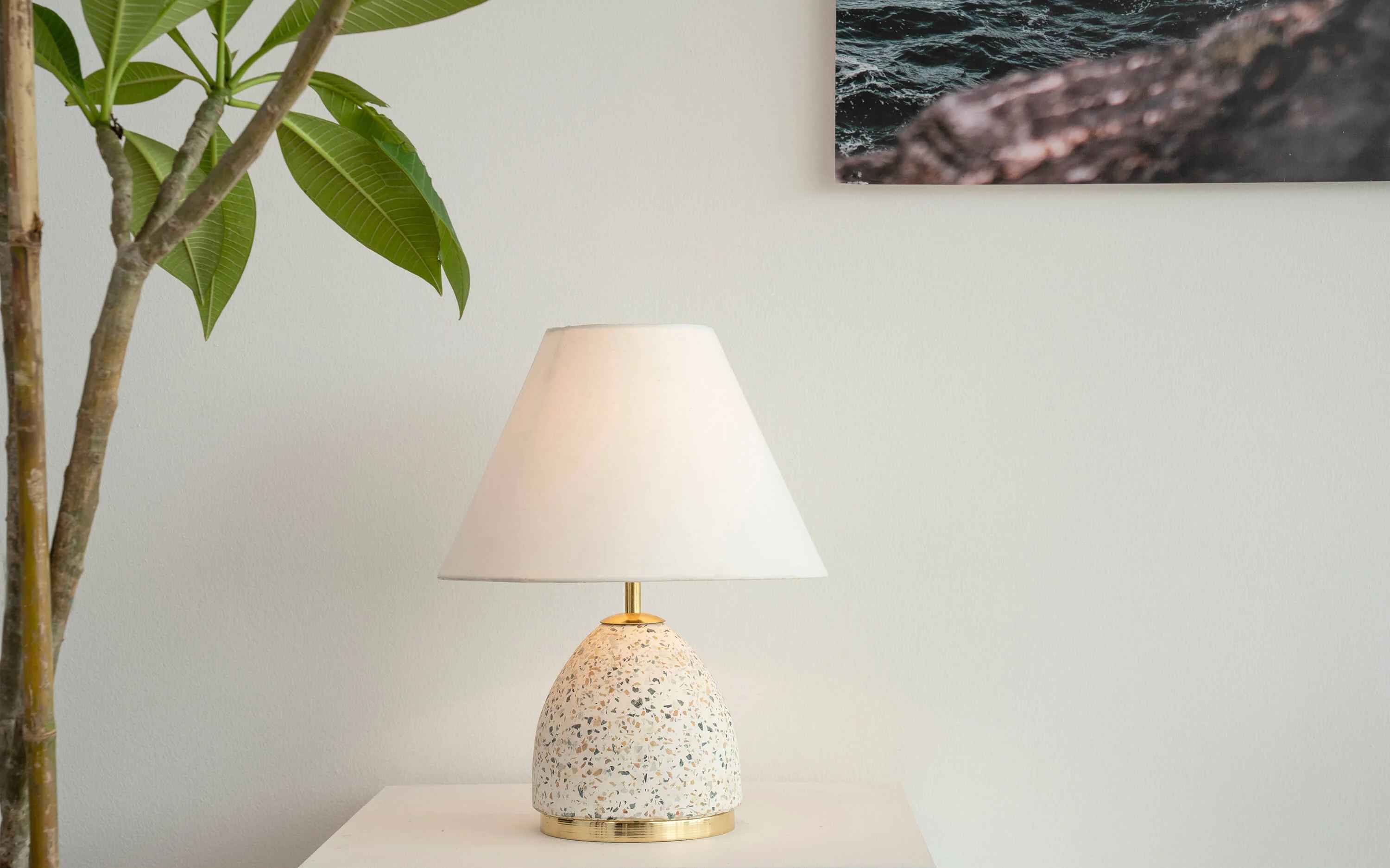 Eros White Conical Table Lamp