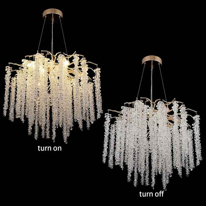 Modern Crystal Tree Branch Chandelier