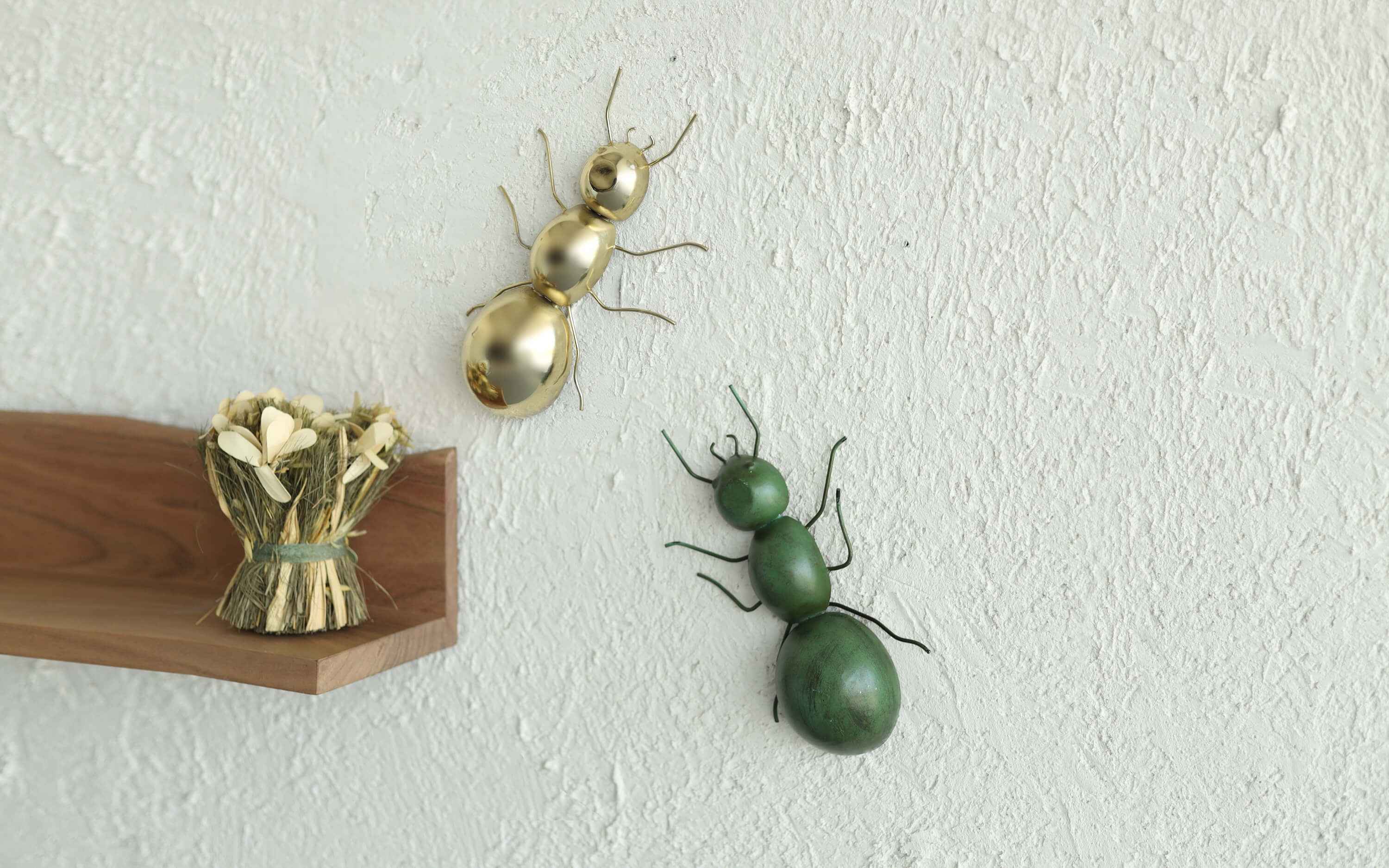 Ant Wall Decor Gold Big Set Of 2