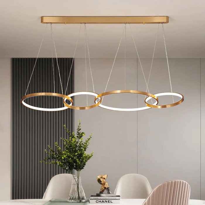 4 Ring Metal Body Led Chandelier