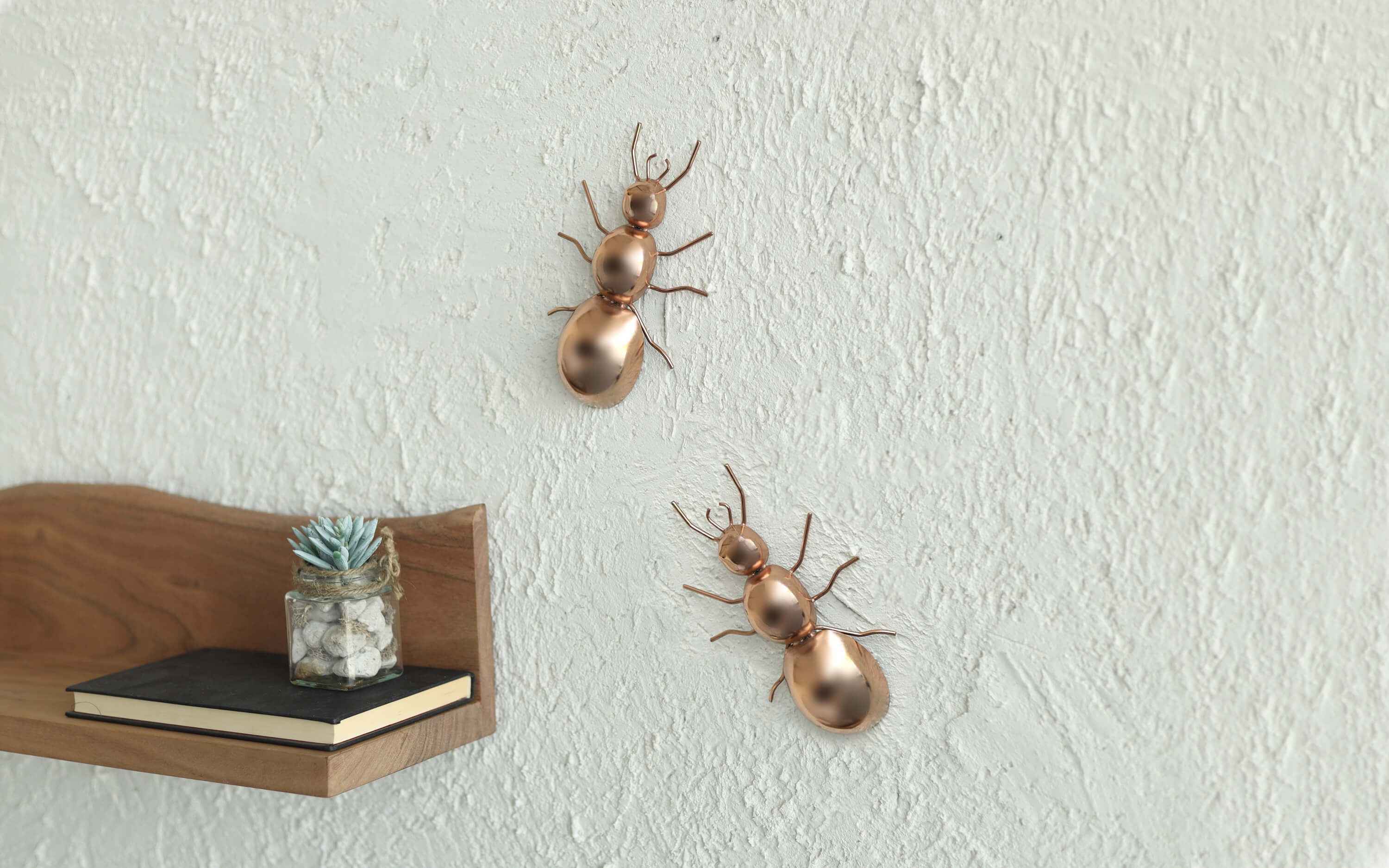 Ant Wall Decor Copper Small Set Of 2