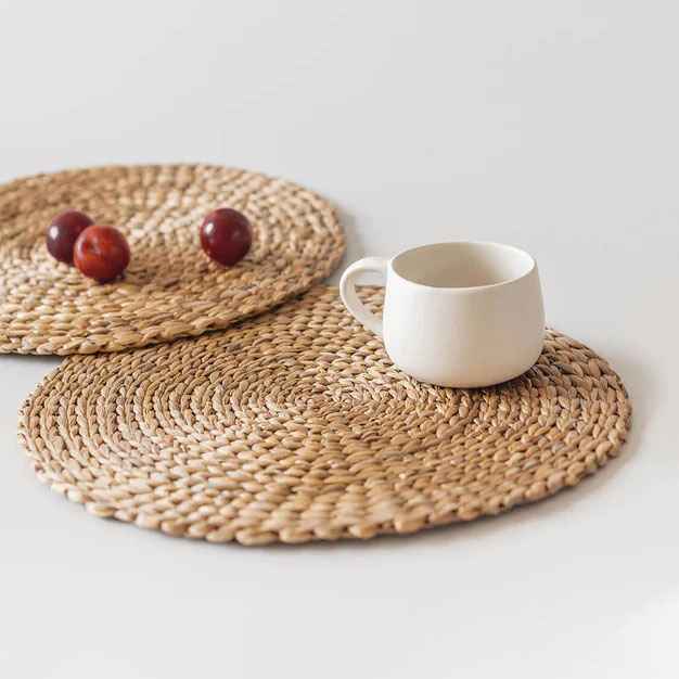 Wicker Placemats Set - Arrow Weave