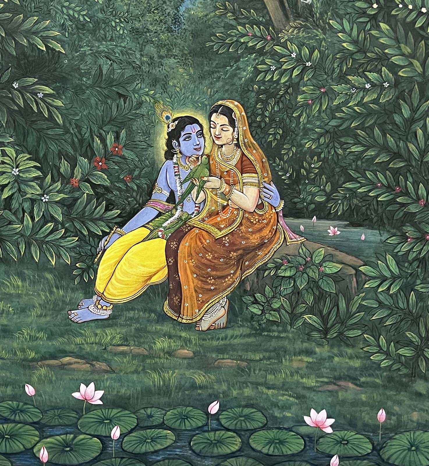 Handmade Krishna & Radha ji Painting