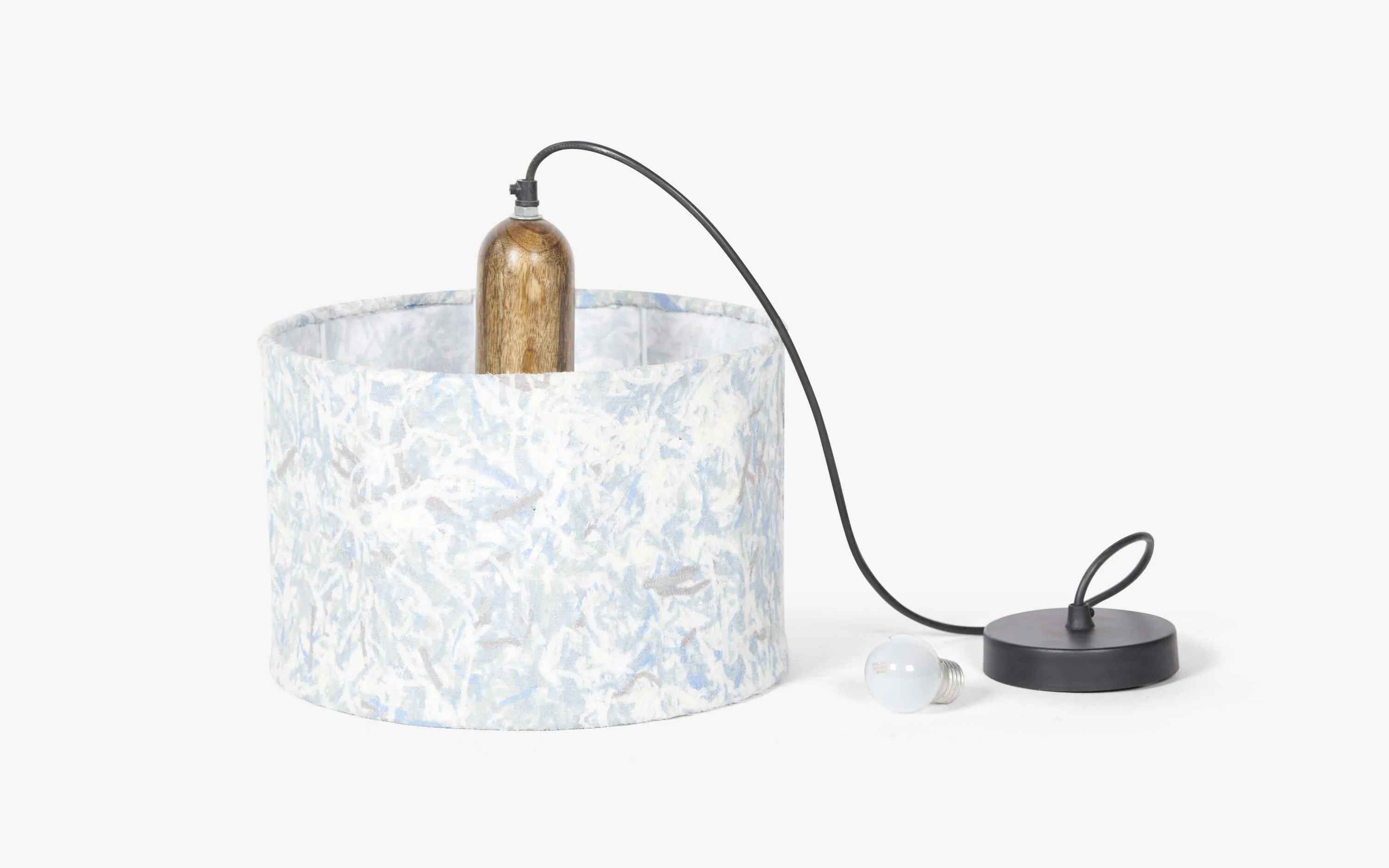 Flake Hanging Lamp Blue