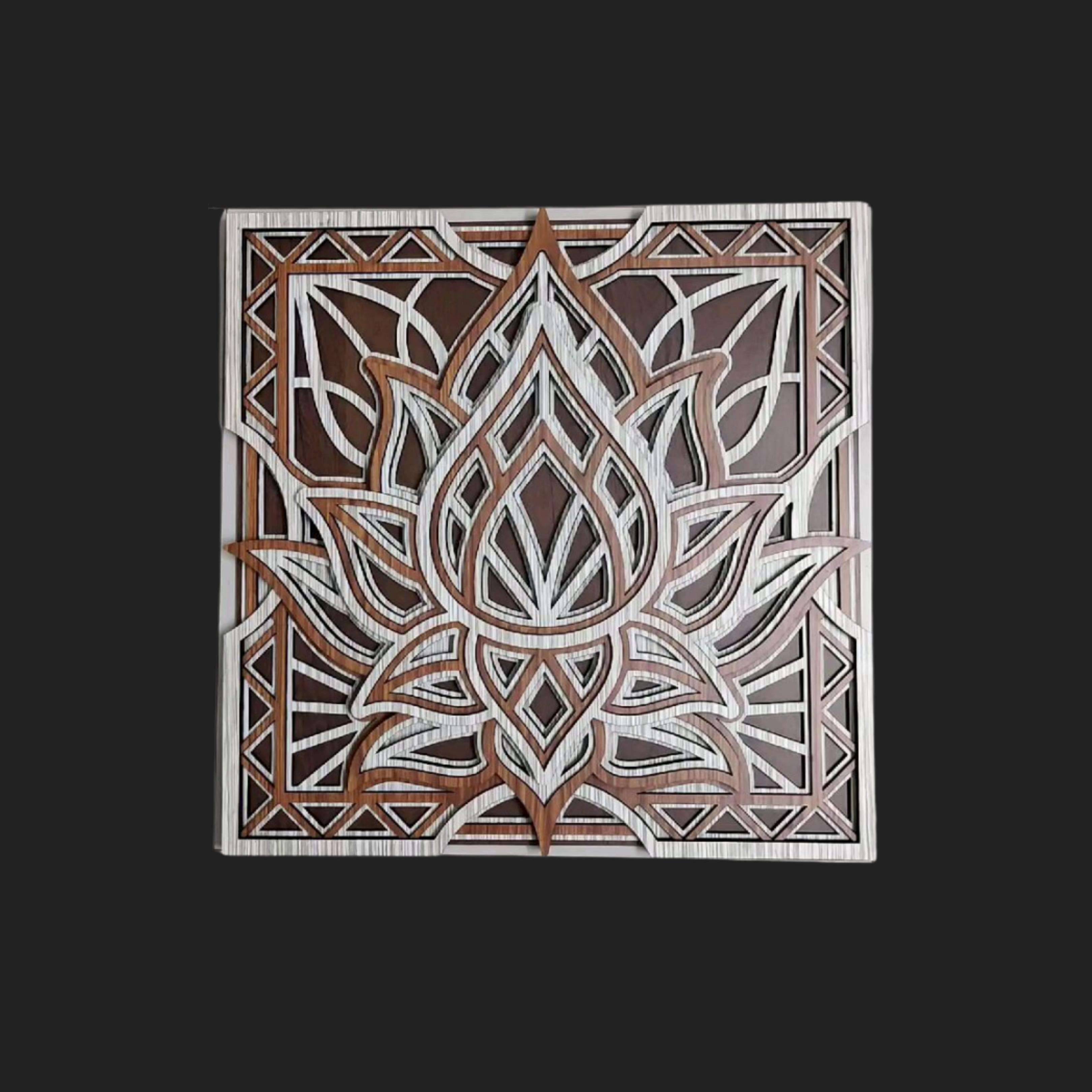 Classic Lotus Mandala Wall Art Decor