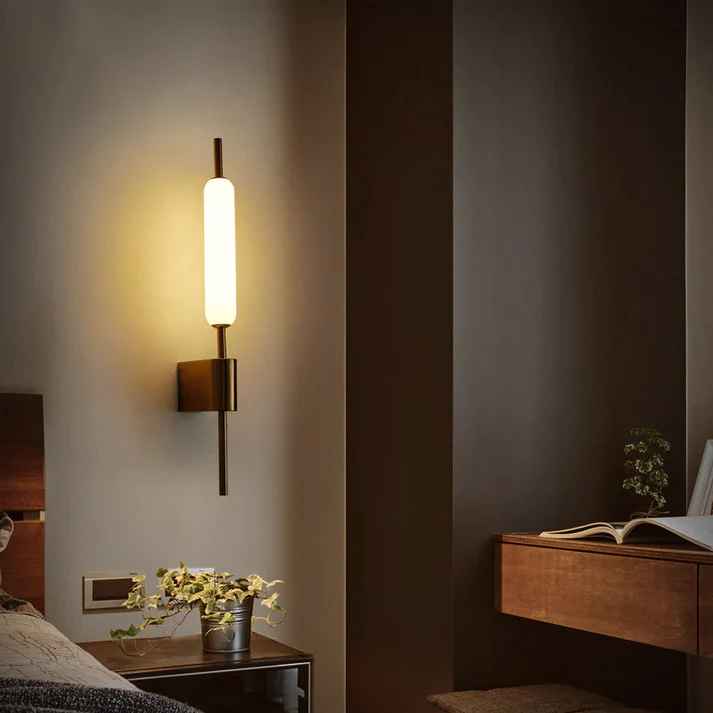 Led Gold Long Tube Wall Light