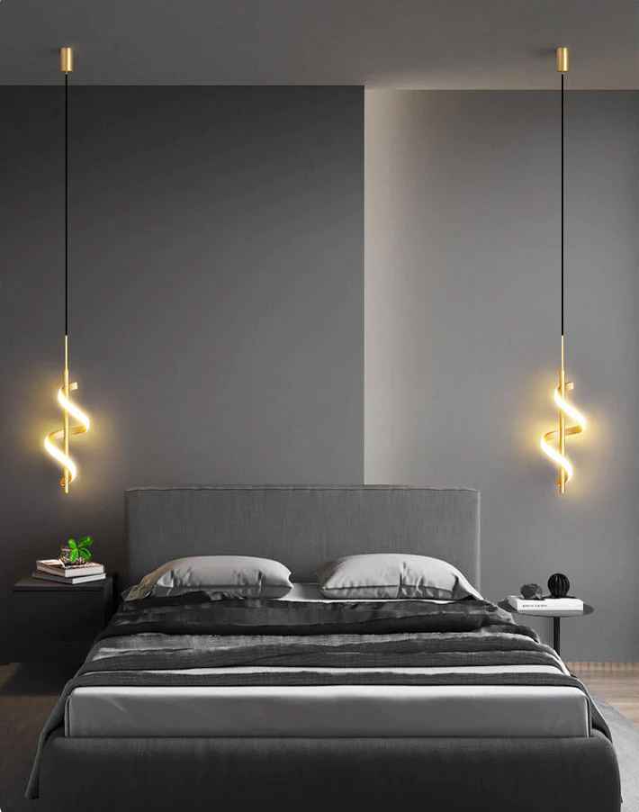 Led Curl Island Pendant Light Gold