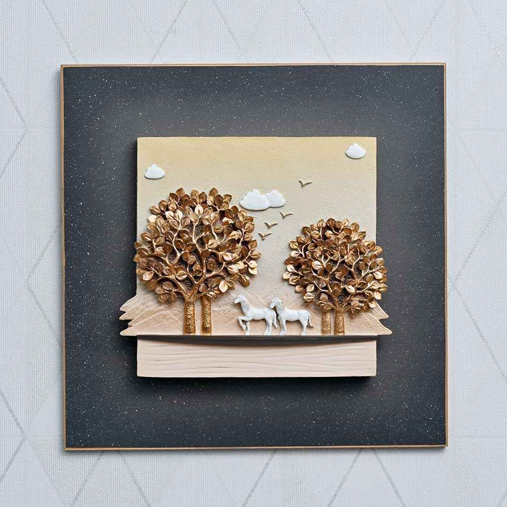 Modern 3D Stone Carving Wall Art