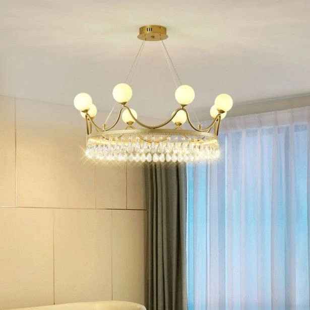 8 Glass Ball Led Chandelier