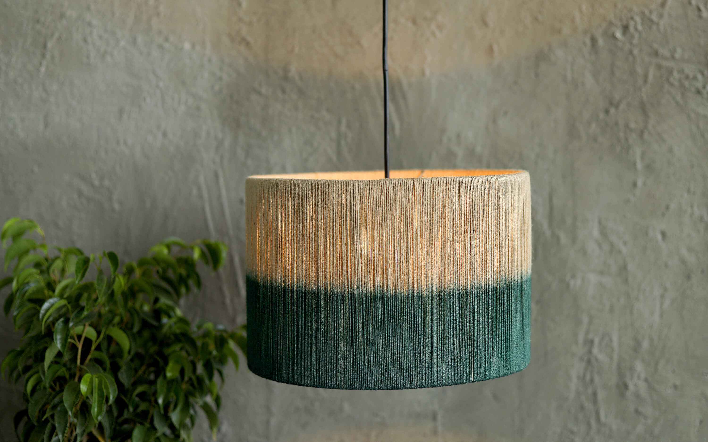 Afreen Green Squat Hanging Lamp