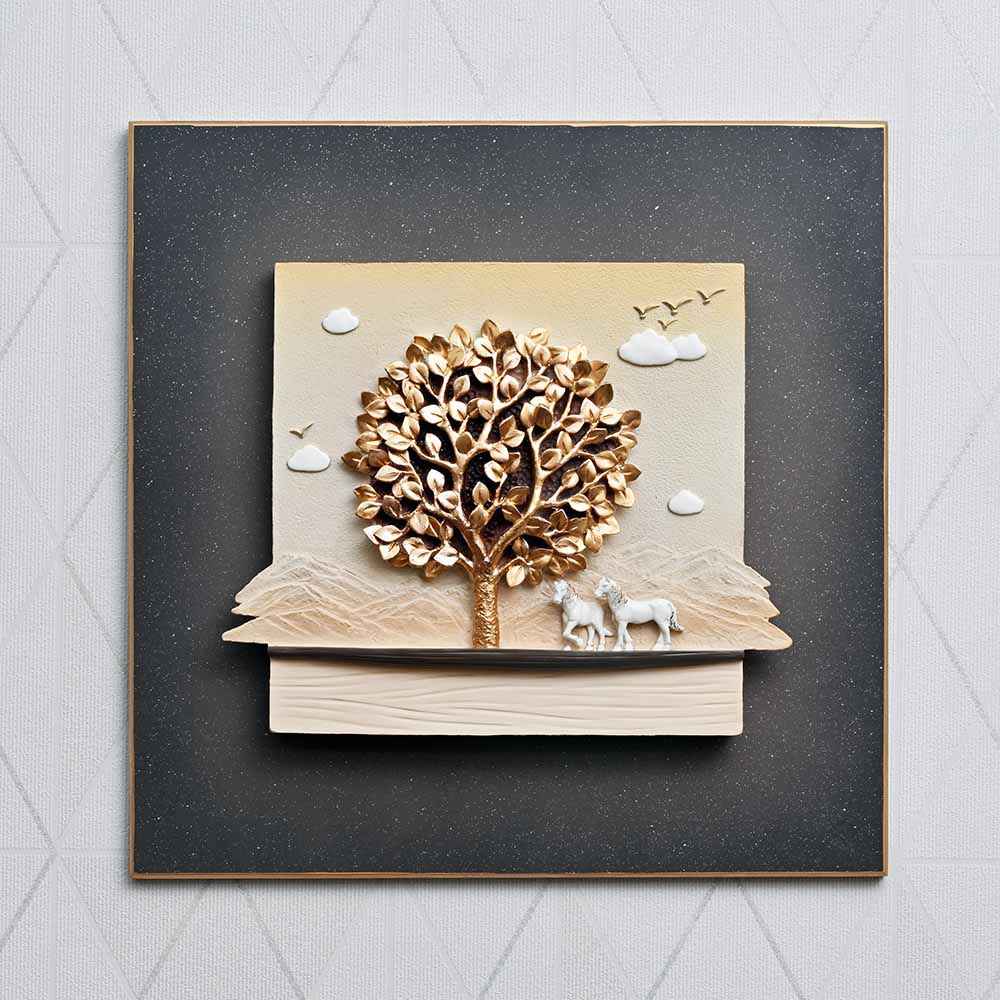 Modern 3D Stone Carving Wall Art